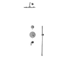 Whitecross Y Душевой комплект встраиваемый: излив 21 см, ручной и верхний душ, цвет: хром глянц. YSET07CR