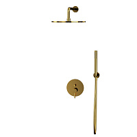 Whitecross Y Душевой комплект встраиваемый: ручной душ, шланг, верхний душ 30 см цвет: золото глянц. YSET04GL