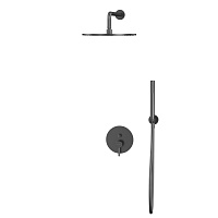 Whitecross Y Душевой комплект встраиваемый: ручной душ шланг верхний душ 30 см цвет: оружейная сталь YSET04GM