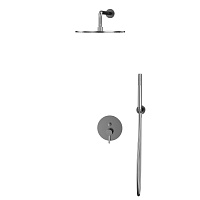 Whitecross Y Душевой комплект встраиваемый: ручной душ, шланг, верхний душ 30 см, цвет: никель браш. YSET04NIB