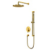 Whitecross Y Душевой комплект встраиваемый: ручной и вержний душ, шланг, штанга, цвет: золото глянц. YSET05GL