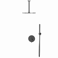 Whitecross Y Душевой комплект встраиваемый: ручной и верзний душ, шланг, цвет: оружейная сталь YSET12GM