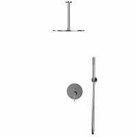 Whitecross Y Душевой комплект встраиваемый: ручной душ, шланг, верхний душ 30 см, цвет: никель браш. YSET12NIB