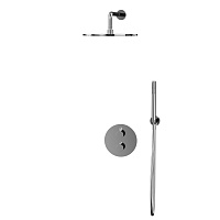 Whitecross Y Душевой комплект встраиваемый: термостат, ручной и верхний душ, шланг цвет: хром глянц. YSET08CR