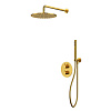 Whitecross Y Душевой комплект встраиваемый: термостат ручной и верхний душ, шланг цвет: золото браш. YSET08GLB