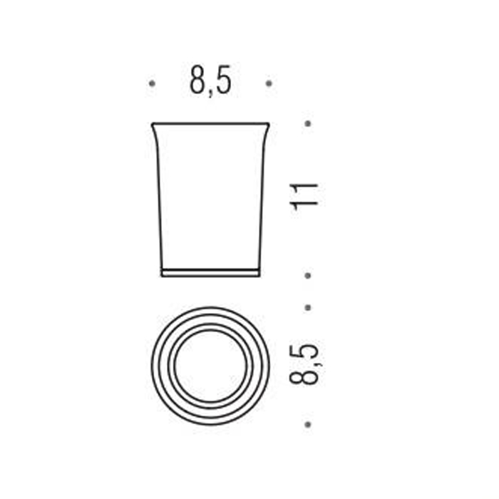 Colombo Design Link Стакан для ванной запасной, матовое стекло, цвет: white B2452-VAN