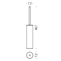 Colombo Design Mini Ершик для унитаза, напольный, с латунной колбой, цвет: matt graphite B4006.GM
