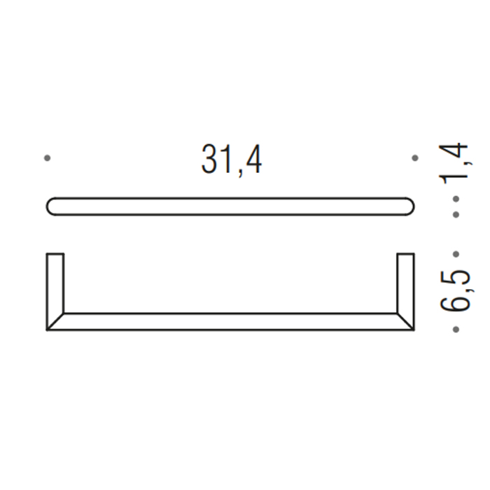 Colombo Design Mini Полотенцедержатель 31 cм, подвесной, цвет: matt graphite B4009.GM