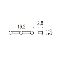 Colombo Design Mini Крючок, подвесной, тройной, цвет: stainless steel CD117.HPS1
