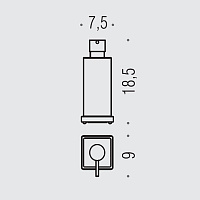 Colombo Design Look Дозатор для жидкого мыла настольный, стеклянная колба, цвет: stainless steel B9317.HPS1-VAN