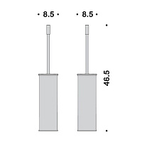 Colombo Design Plus Ершик для унитаза напольный, с латунной колбой, цвет: matt graphite W4961.GM