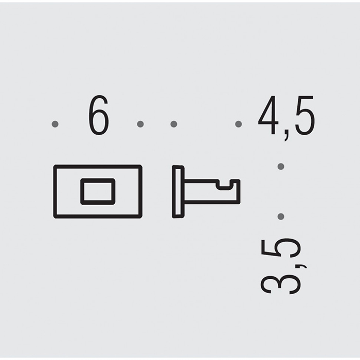 Colombo Design Look Крючок, подвесной, одинарный, цвет: stainless steel BLC27.HPS1