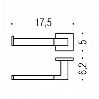 Colombo Design Basic Q Держатель туалетной бумаги, подвесной, правый, цвет: matt black B3708D.NM