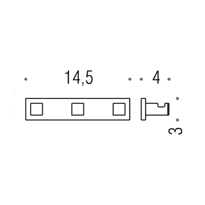 Colombo Design Look LC37 Крючок, подвесной, тройной, цвет: graphite BLC37.GL