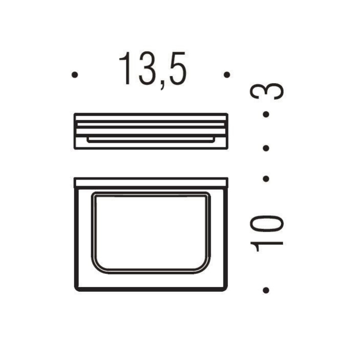 Colombo Design Look Мыльница подвесная со стеклянной чашей, латунь, цвет: graphite B1601.GL-VAN