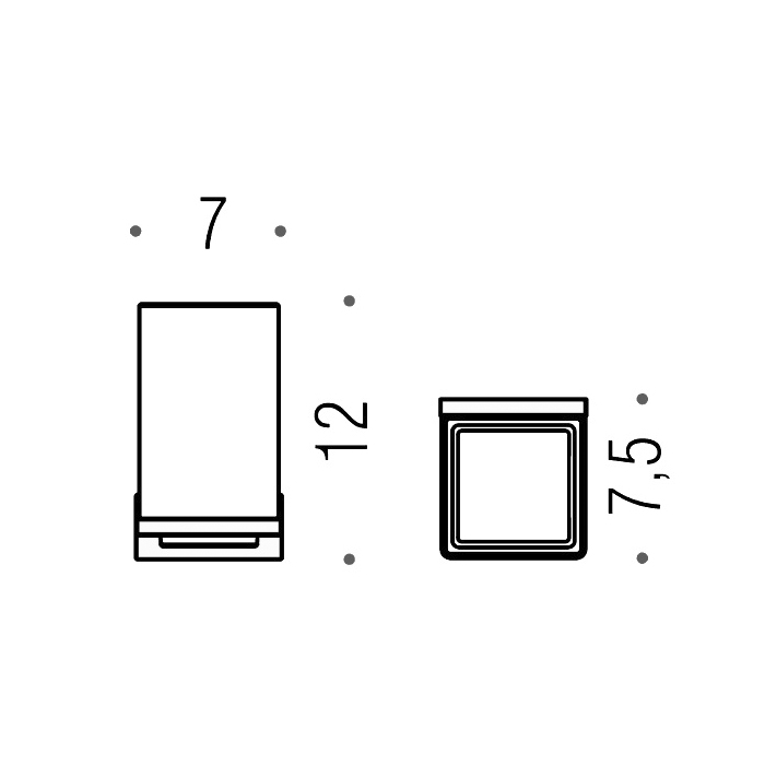 Colombo Design Look Стакан подвесной, матовое стекло, латунь, цвет: graphite B1602.GL-VAN