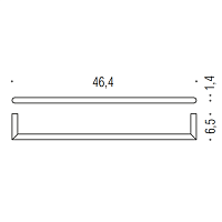 Colombo Design Mini Полотенцедержатель 46 cм, подвесной, цвет: chrome B4010.CR