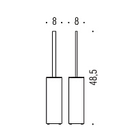 Colombo Design Look Ершик для унитаза напольный, с колбой из нержавеющей стали, цвет:stainless steel B1606.HPS1