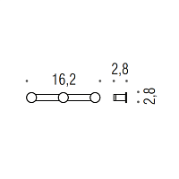 Colombo Design Mini Крючок, подвесной, тройной, цвет: chrome CD117.CR