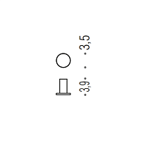 Colombo Design Mini Крючок, подвесной, одинарный, цвет: matt black CD107.NM