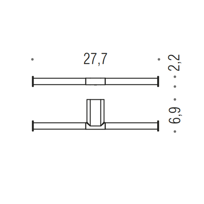 Colombo Design Mini Держатель для туалетной бумаги, двойной, цвет: matt black B4090.NM