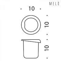 Colombo Design Melo Стакан для ванной запасной, матовое стекло, цвет: white B1252-VAN