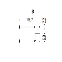Colombo Design Mini Держатель туалетной бумаги, подвесной, цвет: matt black B4008S.NM