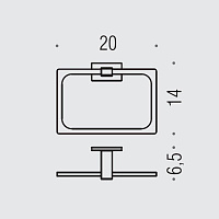 Colombo Design Look Полотенцедержатель кольцо 20 см, подвесной, цвет: stainless steel B1631.HPS1