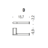Colombo Design Mini Держатель туалетной бумаги, подвесной, цвет: matt black B4008D.NM