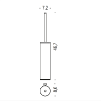 Colombo Design Mini Ершик для унитаза подвесной, с латунной колбой, цвет: matt black B4007.NM