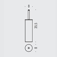 Colombo Design Basic Ершик для унитаза напольный, с латунной колбой, цвет: matt black B2706.NM