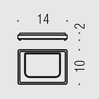 Colombo Design Look Мыльница со стеклянной чашей, настольная, цвет: stainless steel B1640.HPS1-VAN