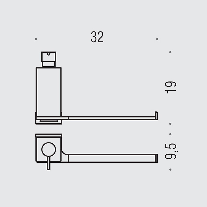 Colombo Design Look Дозатор для жидкого мыла с полотенцедержателем, подвесной, цвет: matt graphite B1674.GM-VAN