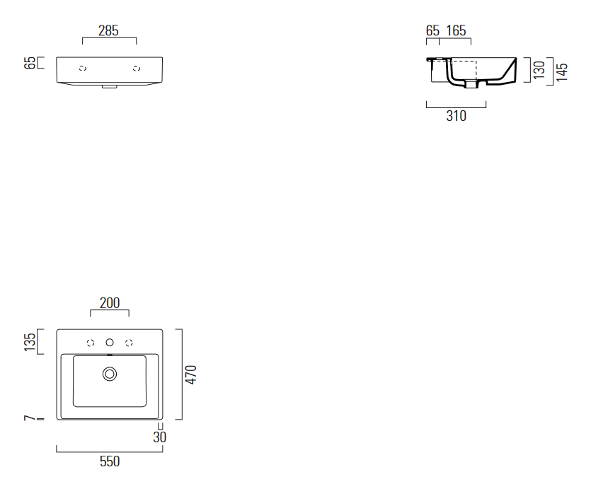 GSI Kube X Раковина полувстраиваемая 55x47 см, 1 отверстие, с переливом, цвет: белый глянцевый 9434111