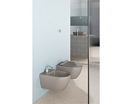 GSI Pura Биде подвесное, 1 отверстие под смеситель, перелив, без крепежа, цвет: tortora opaco 8865105