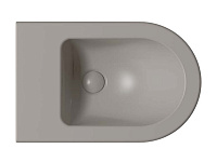 GSI Pura Биде подвесное, 1 отверстие под смеситель, перелив, без крепежа, цвет: tortora opaco 8865105