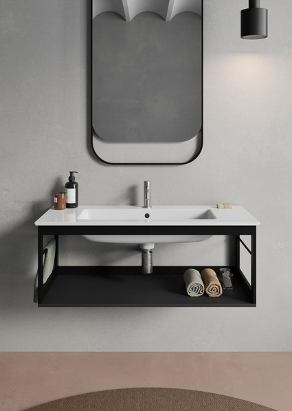 GSI Pura Раковина подвесная/накладная 102,6x46 см, 1 отверстие, с переливом, цвет: white matt 8886109