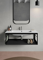 GSI Pura Раковина подвесная/накладная 102,6x46 см, 1 отверстие, с переливом, цвет: white matt 8886109