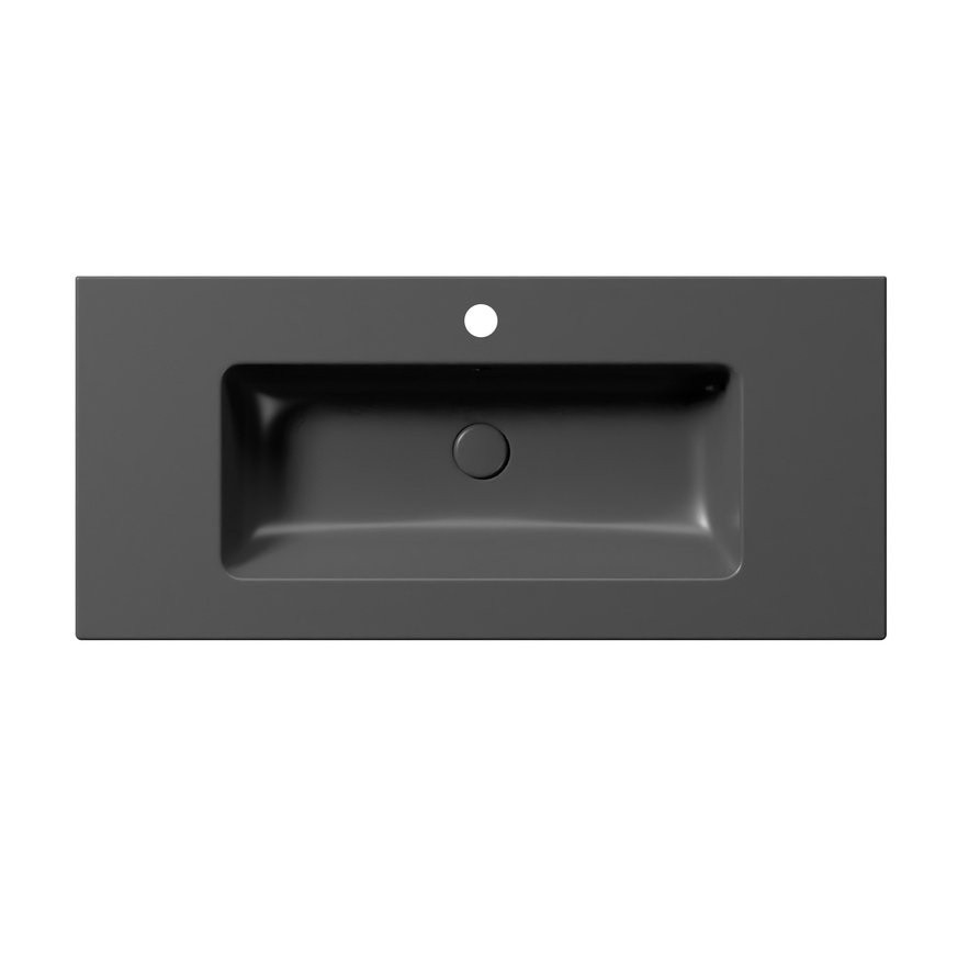 GSI Pura Раковина подвесная/накладная 102,6x46 см, 1 отверстие, с переливом, цвет: ardesia opaco 8886126