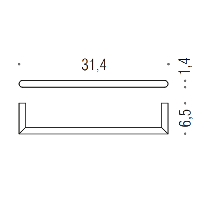 Colombo Design Mini Полотенцедержатель 31,4 см, подвесной, цвет: stainless steel B4009.HPS1
