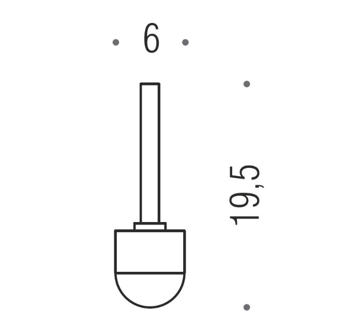 Colombo Design Basic Запасная щетка для туалетного ершика, цвет: white B2757