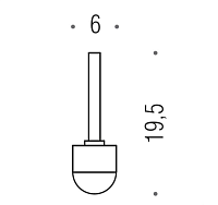 Colombo Design Basic Запасная щетка для туалетного ершика, цвет: white B2757