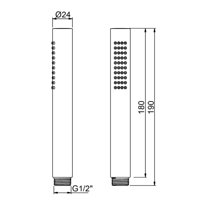 Almar Easybrass Ручной душ, 1 режим, цвет: brushed gun metal E082091.GM