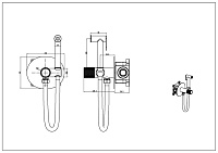 Boheme Tech Touch Гигиенический душ со смесителем и встраиваемой частью, цвет: nickel brush 157-NB