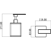 Boheme Дозатор для жидкого мыла, настольный, керамическая колба, цвет: gold 10969-B-G
