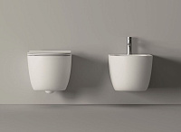 Alice Unica Подвесной унитаз безободковый 35х55 см, смыв торнадо, цвет: серый матовый 32240119