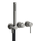 Gessi 316 Bath-Shower Смеситель для душа встраиваемый, 2 потребителя, цвет: black metal brushed PVD 54039#707
