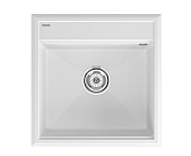 Paulmark Stepia Кухонная мойка It-Granit 50x51 см, цвет: белый PM115051-WH