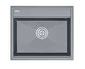 Paulmark Stepia Кухонная мойка It-Granit 59x51 см, цвет: серый металлик PM115951-GRM