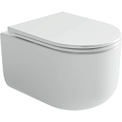 Ceramicanova Ulma Унитаз подвесной безободковый, крышка с механизмом SoftClose, цвет: белый глянц. CN4006